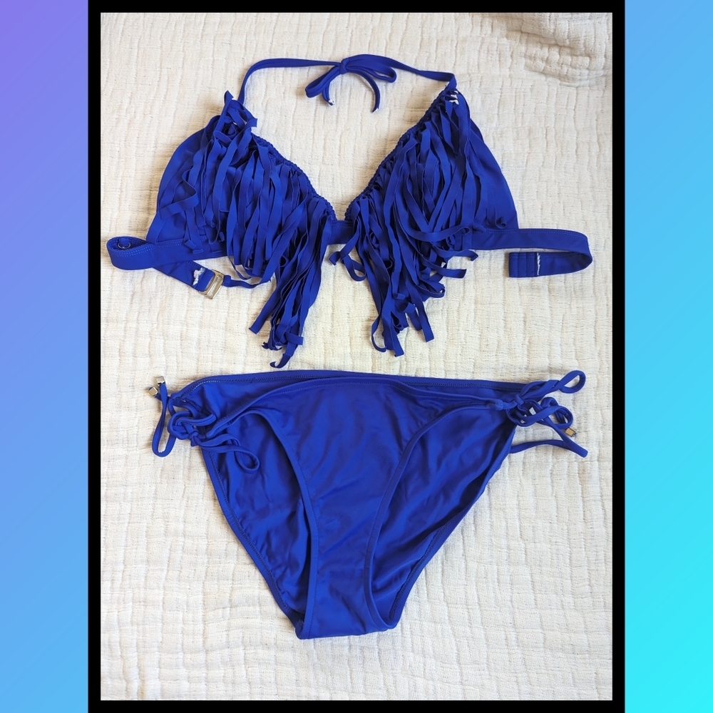 Venus Purple Fringe Bikini Set